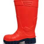 Bota de agua naranja de seguridad
